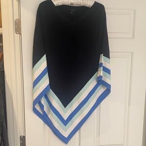 Talbots Navy Knit Poncho